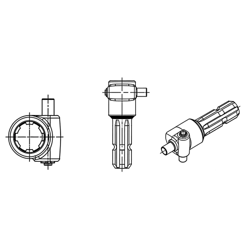 Engineering drawing of 00.18.07 series PTO adaptor with dimensional callouts